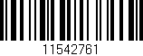 Código de barras (EAN, GTIN, SKU, ISBN): '11542761'
