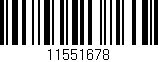 Código de barras (EAN, GTIN, SKU, ISBN): '11551678'