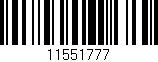 Código de barras (EAN, GTIN, SKU, ISBN): '11551777'