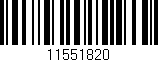 Código de barras (EAN, GTIN, SKU, ISBN): '11551820'