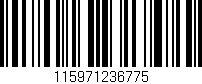 Código de barras (EAN, GTIN, SKU, ISBN): '115971236775'