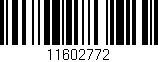 Código de barras (EAN, GTIN, SKU, ISBN): '11602772'