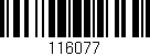 Código de barras (EAN, GTIN, SKU, ISBN): '116077'