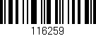 Código de barras (EAN, GTIN, SKU, ISBN): '116259'