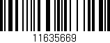 Código de barras (EAN, GTIN, SKU, ISBN): '11635669'