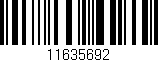 Código de barras (EAN, GTIN, SKU, ISBN): '11635692'