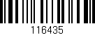 Código de barras (EAN, GTIN, SKU, ISBN): '116435'