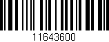 Código de barras (EAN, GTIN, SKU, ISBN): '11643600'