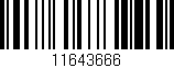 Código de barras (EAN, GTIN, SKU, ISBN): '11643666'