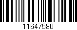 Código de barras (EAN, GTIN, SKU, ISBN): '11647580'