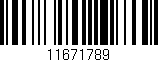 Código de barras (EAN, GTIN, SKU, ISBN): '11671789'