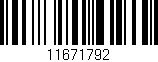 Código de barras (EAN, GTIN, SKU, ISBN): '11671792'
