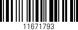 Código de barras (EAN, GTIN, SKU, ISBN): '11671793'