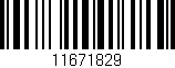 Código de barras (EAN, GTIN, SKU, ISBN): '11671829'
