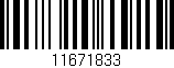 Código de barras (EAN, GTIN, SKU, ISBN): '11671833'