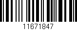 Código de barras (EAN, GTIN, SKU, ISBN): '11671847'