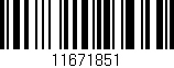 Código de barras (EAN, GTIN, SKU, ISBN): '11671851'