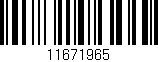 Código de barras (EAN, GTIN, SKU, ISBN): '11671965'