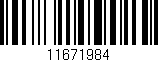 Código de barras (EAN, GTIN, SKU, ISBN): '11671984'