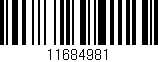 Código de barras (EAN, GTIN, SKU, ISBN): '11684981'