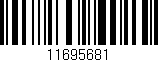 Código de barras (EAN, GTIN, SKU, ISBN): '11695681'