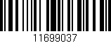 Código de barras (EAN, GTIN, SKU, ISBN): '11699037'