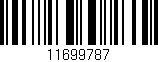 Código de barras (EAN, GTIN, SKU, ISBN): '11699787'