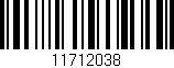 Código de barras (EAN, GTIN, SKU, ISBN): '11712038'