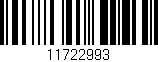Código de barras (EAN, GTIN, SKU, ISBN): '11722993'