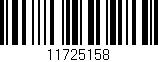 Código de barras (EAN, GTIN, SKU, ISBN): '11725158'