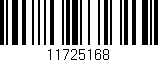 Código de barras (EAN, GTIN, SKU, ISBN): '11725168'