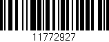 Código de barras (EAN, GTIN, SKU, ISBN): '11772927'