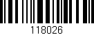Código de barras (EAN, GTIN, SKU, ISBN): '118026'