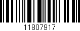 Código de barras (EAN, GTIN, SKU, ISBN): '11807917'