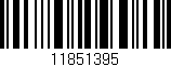 Código de barras (EAN, GTIN, SKU, ISBN): '11851395'