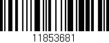 Código de barras (EAN, GTIN, SKU, ISBN): '11853681'
