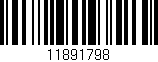 Código de barras (EAN, GTIN, SKU, ISBN): '11891798'