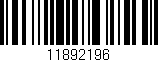 Código de barras (EAN, GTIN, SKU, ISBN): '11892196'