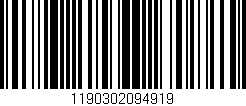 Código de barras (EAN, GTIN, SKU, ISBN): '1190302094919'