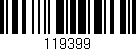 Código de barras (EAN, GTIN, SKU, ISBN): '119399'