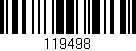 Código de barras (EAN, GTIN, SKU, ISBN): '119498'