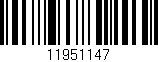Código de barras (EAN, GTIN, SKU, ISBN): '11951147'