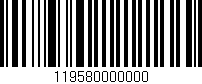 Código de barras (EAN, GTIN, SKU, ISBN): '119580000000'