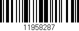 Código de barras (EAN, GTIN, SKU, ISBN): '11958287'