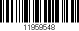 Código de barras (EAN, GTIN, SKU, ISBN): '11959548'