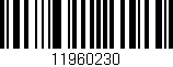 Código de barras (EAN, GTIN, SKU, ISBN): '11960230'