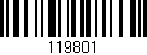 Código de barras (EAN, GTIN, SKU, ISBN): '119801'
