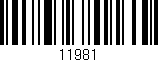Código de barras (EAN, GTIN, SKU, ISBN): '11981'