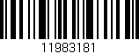 Código de barras (EAN, GTIN, SKU, ISBN): '11983181'
