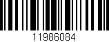 Código de barras (EAN, GTIN, SKU, ISBN): '11986084'